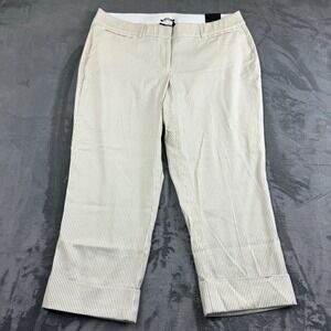 Lane Bryant Pants Womens Size 16 Lena Ankle Striped Tapered Stretch Career NEW